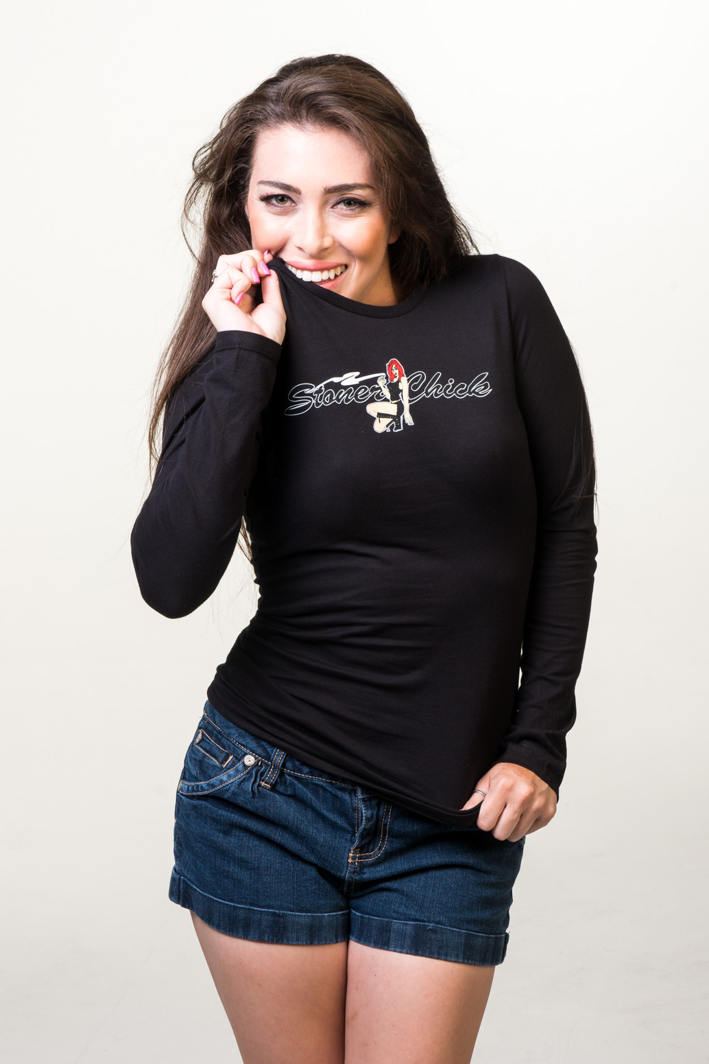 Color Logo - Long Sleeve Tee (size: Small, color: Black)